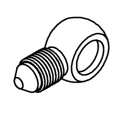 Banjo Adaptor 10mm to No 3 JIC 3/8 x 24