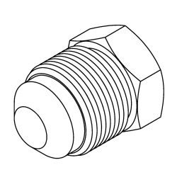 Weld On Fitting - 5/8 x 18NF - 3/8 Tube  Alum 
