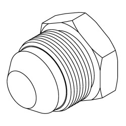 Weld On Fitting - 3/4 x 16NF - 1/2 Tube  Alum 
