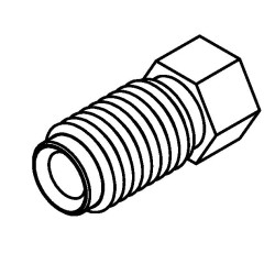 Brake Line Fitting  Male 3/8 x 20BSF 3/16