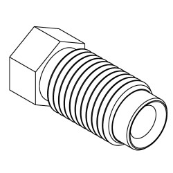 Brake Line Fitting Male  3/8 x 24NF 3/16 