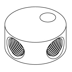 3 Way Tube Tee - 7/16 x 24NS - 3/8&rdquo; mount hole